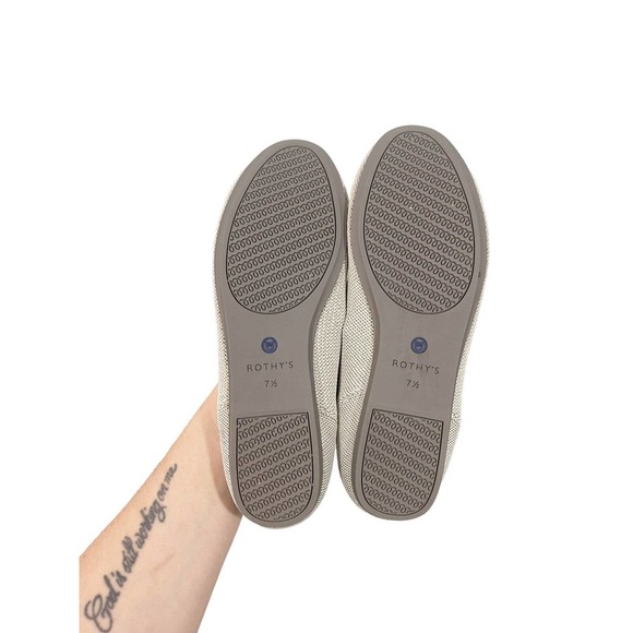 Rothy's Womens RoundToe Gray Birdseye Ballet Flat Shoes Size 7.5 Slip On - Picture 7 of 7
